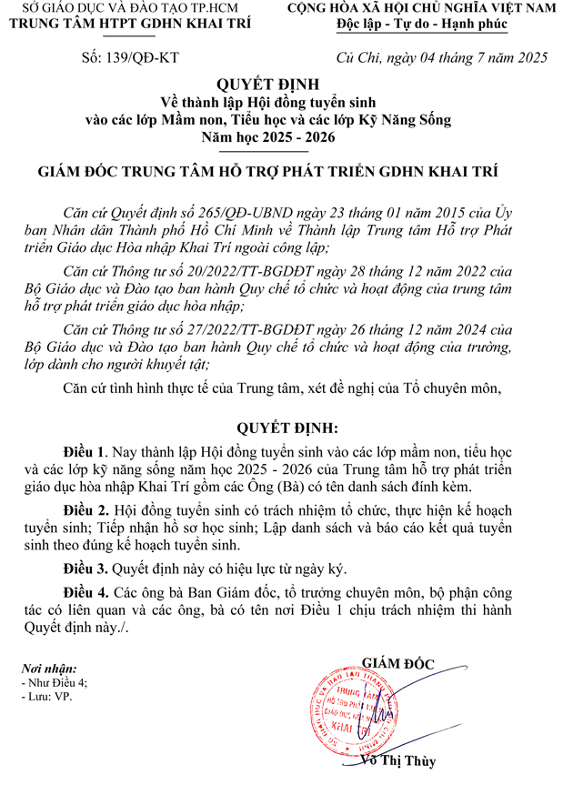 Quyet dinh hoi dong tuyen sinh NH 2025 2026 1